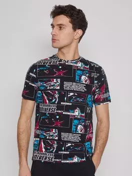 Принтованная футболка с коротким рукавом