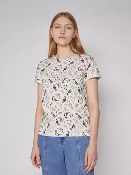 Принтованная футболка с коротким рукавом