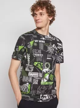 Принтованная футболка с коротким рукавом