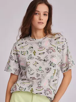 Принтованная футболка с коротким рукавом