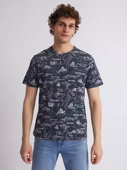 Принтованная футболка с коротким рукавом