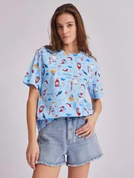 Принтованная футболка с коротким рукавом