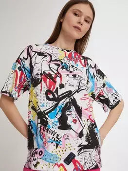 Принтованная оверсайз футболка