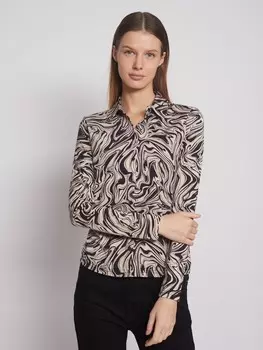 Принтованная рубашка из трикотажа