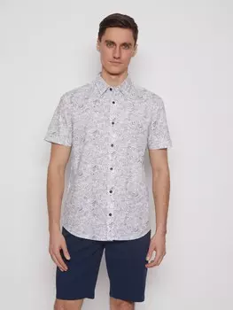 Принтованная рубашка с коротким рукавом