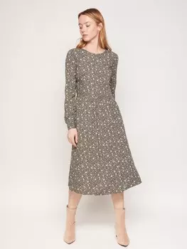 Принтованное платье миди
