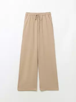 Прямые брюки на резинке с кулиской