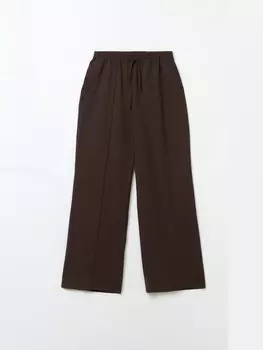 Прямые брюки на резинке со стрелками