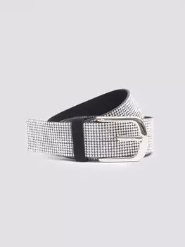 Ремень из экокожи со стразами