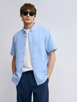 Рубашка из хлопка с коротким рукавом