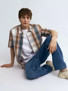 Рубашка из хлопка с коротким рукавом