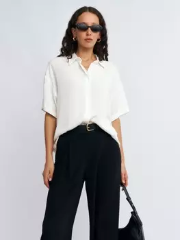 Рубашка из вискозы с коротким рукавом