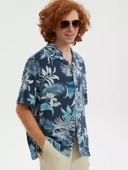 Рубашка из вискозы с коротким рукавом