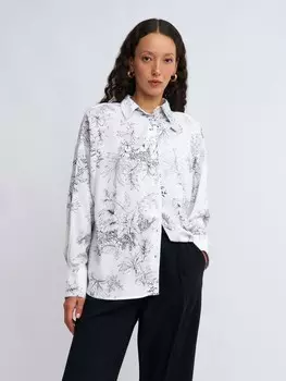 Рубашка из вискозы с принтом