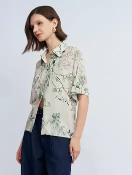 Рубашка из вискозы с принтом