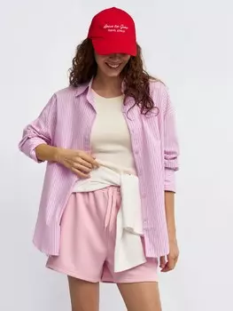 Рубашка оверсайз из хлопка в полоску