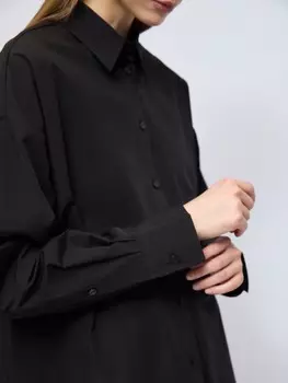 Рубашка оверсайз с декоративной планкой на спине