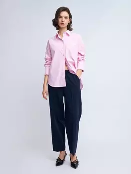 Рубашка оверсайз с узором в полоску