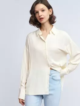 Рубашка оверсайз силуэта с длинным рукавом