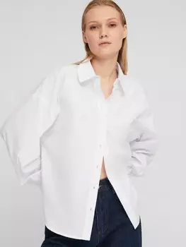 Рубашка оверсайз силуэта с объёмным рукавом