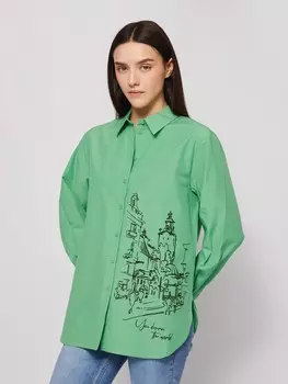 Рубашка прямого фасона с принтом