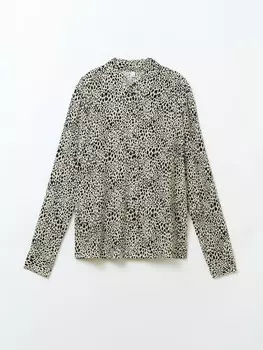 Рубашка прямого силуэта из вискозы с принтом