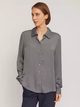 Рубашка прямого силуэта с длинным рукавом