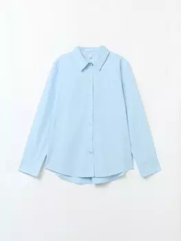 Рубашка прямого силуэта с длинным рукавом