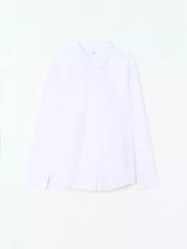 Рубашка прямого силуэта с длинным рукавом