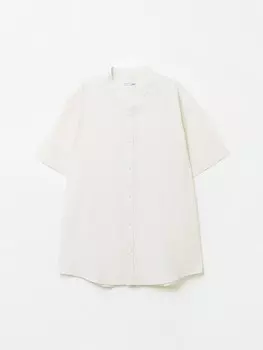 Рубашка с коротким рукавом и воротником-стойкой