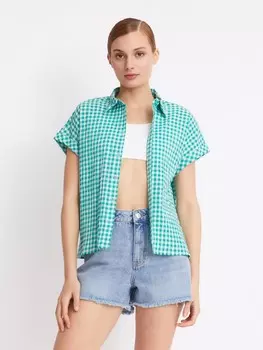 Рубашка в клетку с коротким рукавом