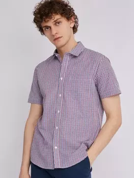 Рубашка в клетку с коротким рукавом