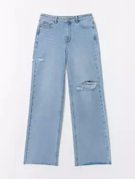 Рваные джинсы силуэта Wide