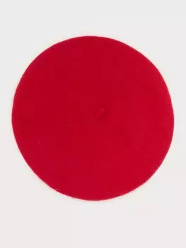 Шерстяной берет из текстиля