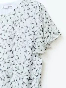 Шифоновое платье с коротким рукавом