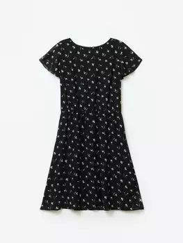 Шифоновое платье с коротким рукавом