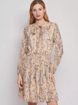 Шифоновое платье с юбкой-плиссе