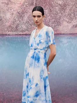 Шифоновое платье с запахом