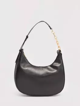 Сумка-полумесяц с акцентным ремешком с цепочкой