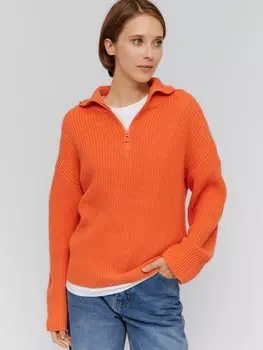 Свитер с воротником-стойкой на молнии