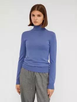 Свитер-водолазка из тонкого вязаного трикотажа