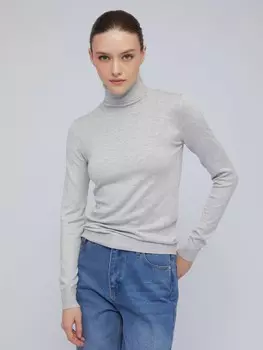 Свитер-водолазка из тонкого вязаного трикотажа