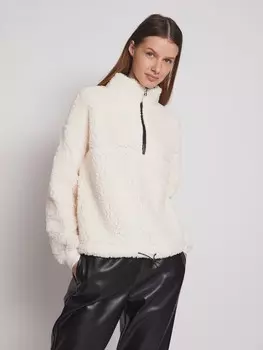 Свитшот из искусственного меха на молнии