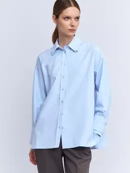 Свободная рубашка с длинным рукавом