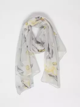 Тканевый шарф с цветочным принтом