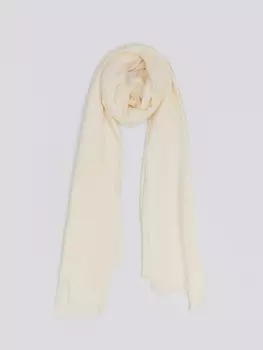 Тканевый шарф с короткой бахромой