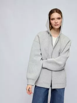 Толстовка однотонная на молнии без принта