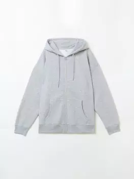 Толстовка оверсайз на молнии без принта