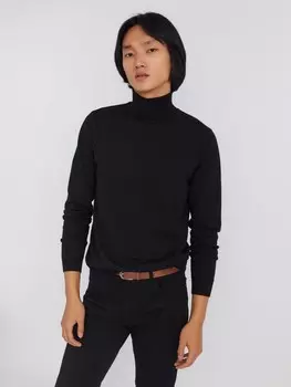 Тонкая трикотажная водолазка с воротником гольф