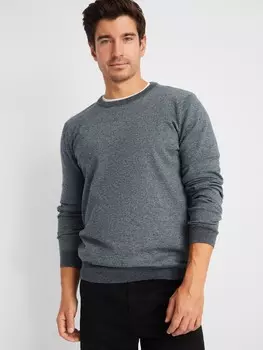 Тонкий трикотажный джемпер с длинным рукавом